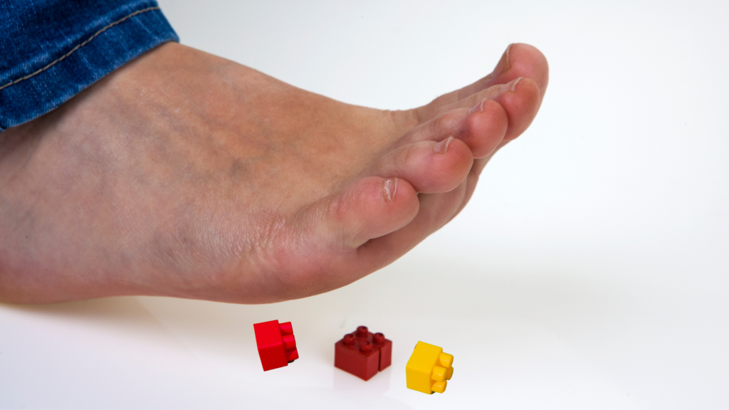 Pain of stepping on a lego