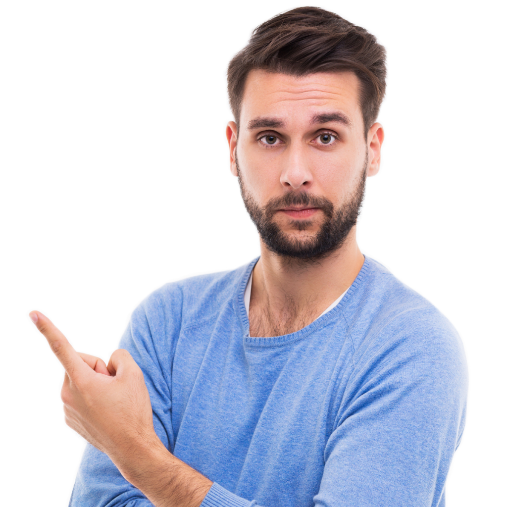 Man pointing at common issues that may lead you to want help Finding the Right IT Partner